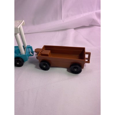 Fisher Price Little People Disney Railway Train Cars Dog Mustache Cowboy Vtg Lot