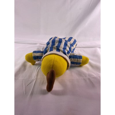 Tomy Vintage B2 Banana In Pajamas Plush D6 1995 12" Yellow/Blue