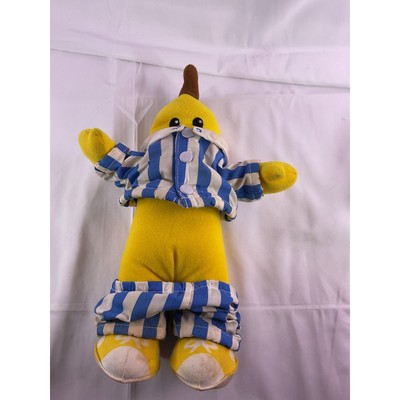 Tomy Vintage B2 Banana In Pajamas Plush D6 1995 12" Yellow/Blue