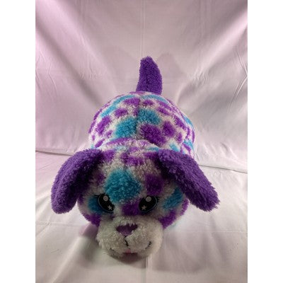 Russ Hug A Pet Puppy Dog Soft Animal Plush Toy 20" Spotted Purple Blue