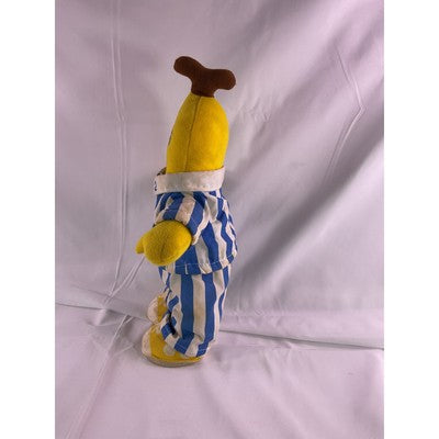Tomy Vintage B2 Banana In Pajamas Plush D6 1995 12" Yellow/Blue
