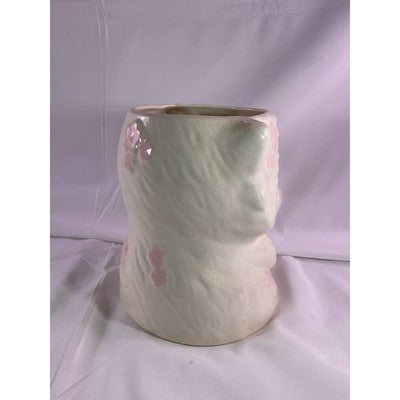 Vintage MCM Kitten Cat Ceramic Vase Planter Baby Floral Arrangement 7" White