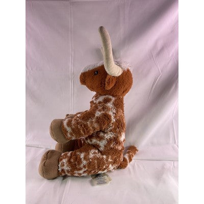 Build A Bear Texas Longhorn Cow Wildlife Stuffed Animal Sitting 14" Retired 2022