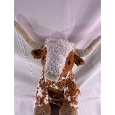 Build A Bear Texas Longhorn Cow Wildlife Stuffed Animal Sitting 14" Retired 2022