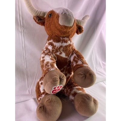 Build A Bear Texas Longhorn Cow Wildlife Stuffed Animal Sitting 14" Retired 2022