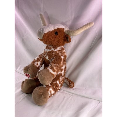 Build A Bear Texas Longhorn Cow Wildlife Stuffed Animal Sitting 14" Retired 2022