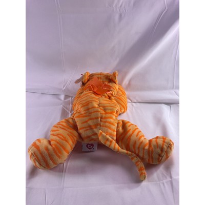 TY Beanie Purr The Cat Plush Baby Pillow Pals Collection 1996 15" Orange