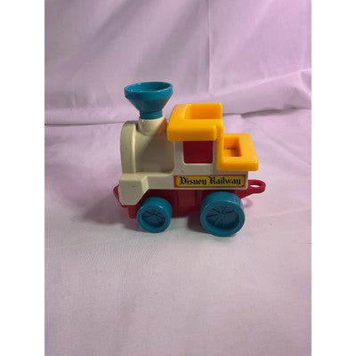 Fisher Price Little People Disney Railway Train Cars Dog Mustache Cowboy Vtg Lot