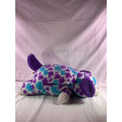 Russ Hug A Pet Puppy Dog Soft Animal Plush Toy 20" Spotted Purple Blue