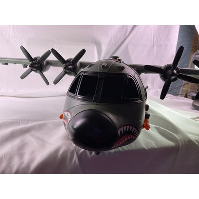 Toys R Us Shark Fighter Plane Aircraft Wingspan Toy Gray 31x34"