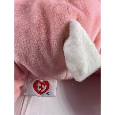 TY Pillow Pal Carrots Bunny Rabbit Beanie Baby With Ribbon Large Pink 1996 14"