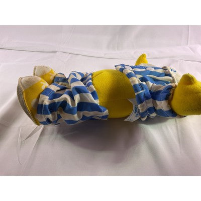 Tomy Vintage B2 Banana In Pajamas Plush D6 1995 12" Yellow/Blue