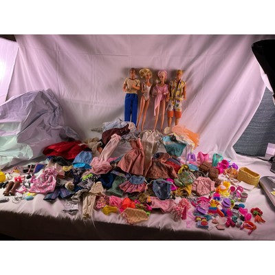 Vintage Barbie Ken Lot Dolls Clothes Accessories Twist Turn 60s 70s 80s 100+ pcs