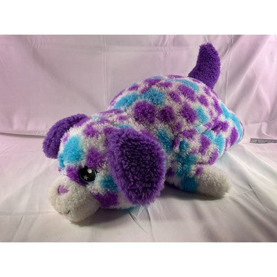 Russ Hug A Pet Puppy Dog Soft Animal Plush Toy 20" Spotted Purple Blue