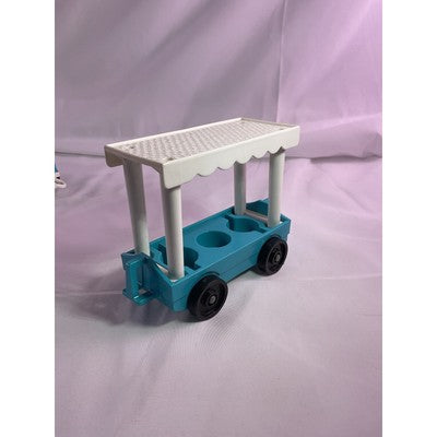 Fisher Price Little People Disney Railway Train Cars Dog Mustache Cowboy Vtg Lot