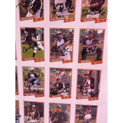 RARE 2007 Bullfrogs Uncut Baseball Cards Autograph Daniel Robertson Many Players