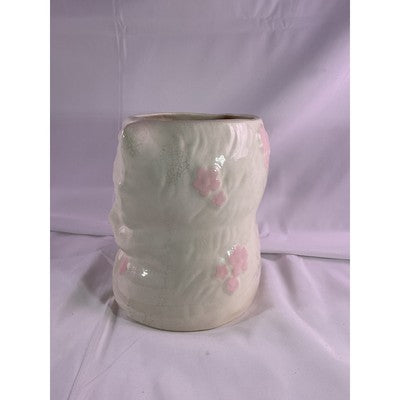 Vintage MCM Kitten Cat Ceramic Vase Planter Baby Floral Arrangement 7" White