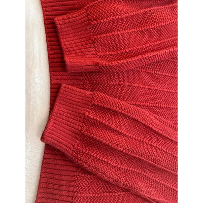 Chaps Mens Cable Knit Crew Neck Long Sleeve Casual Pullover Sweater Red Large