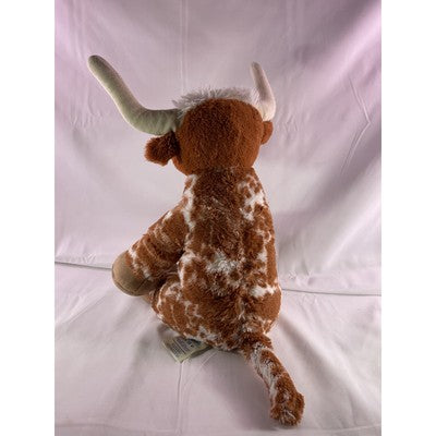 Build A Bear Texas Longhorn Cow Wildlife Stuffed Animal Sitting 14" Retired 2022