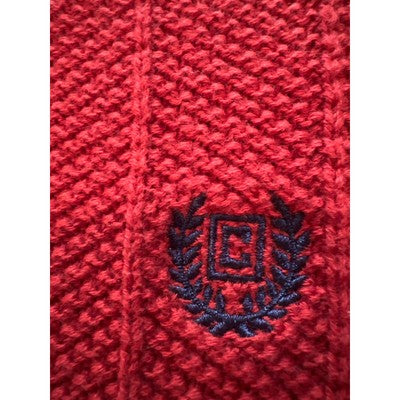 Chaps Mens Cable Knit Crew Neck Long Sleeve Casual Pullover Sweater Red Large