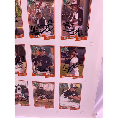RARE 2007 Bullfrogs Uncut Baseball Cards Autograph Daniel Robertson Many Players