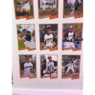 RARE 2007 Bullfrogs Uncut Baseball Cards Autograph Daniel Robertson Many Players