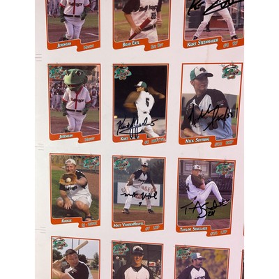 RARE 2007 Bullfrogs Uncut Baseball Cards Autograph Daniel Robertson Many Players