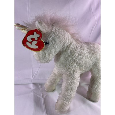 TY Sparkles The Unicorn Classic Plush Large 1996 10" Tall White